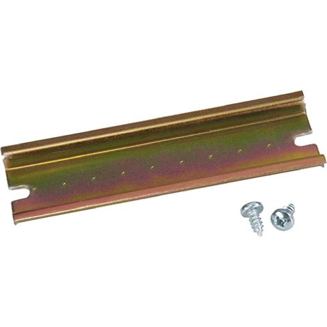 Rail DIN RS PRO 134mm x 35mm x 8mm, Fendu, Rail oméga en Acier ( Prix pour 1 )