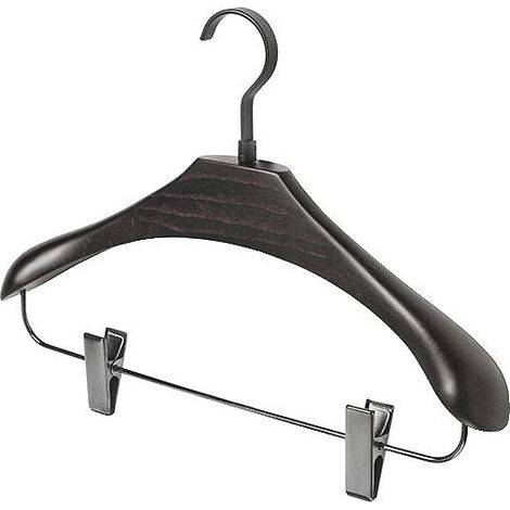 Cintre pour tailleur Excessories - 400 x 293 mm - en hêtre et zamak - finition wengé - SALICE