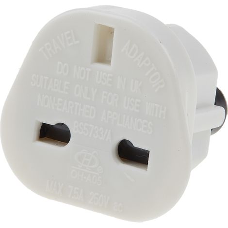 Rs Pro – Adaptateur de voyage Type G – Britannique 3 broches – Courant 7.5A – Adaptateur international pour Australie et US (1/2)