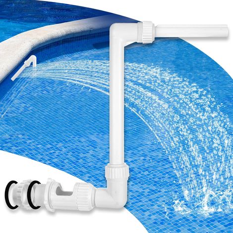 Fontaine de piscine - Buse réglable avec tête de pulvérisation en cascade, adaptée aux buses de refoulement de 1,5/2,2 pouces pour rafraîchir les piscines enterrées, accessoire de détente et de décora (1/5)