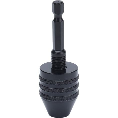 Mandrin à embout hexagonal 0.6‑8mm en alliage d'aluminium pour changement rapide, outil de serrage pour meuleuse et tournevis. (1/5)