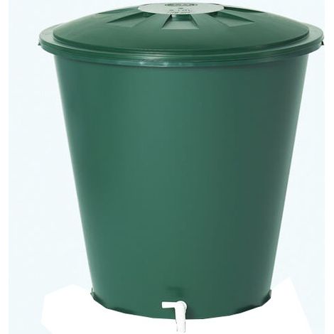 Graf – Récupérateur d'eau de pluie 500L – Polypropylène vert – Dimensions 100x110 cm – Avec robinet de vidange – Solution durable