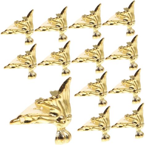 20 pieds de meubles vintage en bois avec embouts décoratifs en alliage de zinc, adaptés aux armoires et aux coffres. (1/5)