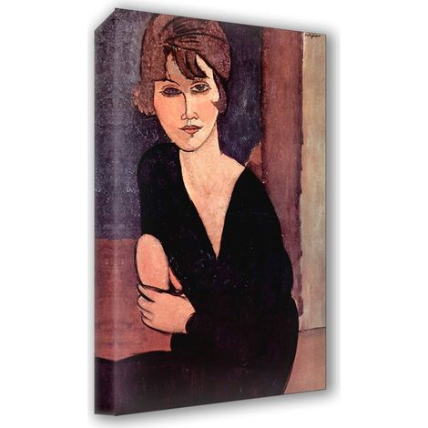 Lupia - Quadro su Tela il Meglio dell'Arte, 45x75 cm MADAME REYNOUARD - MODIGLIANI, Riproduzione d'Arte su Tela, Montato su Telaio in Legno 3 cm, Made in Italy (1/4)