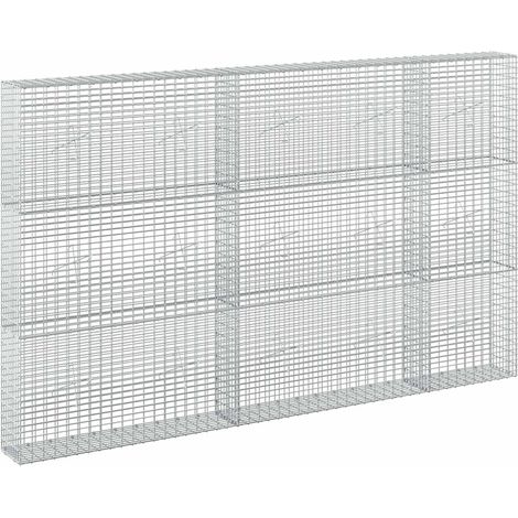 Gabion avec fil de 3,5 mm et maille de 5x2,5 cm 250x20x150 cm vidaXL (1/4)