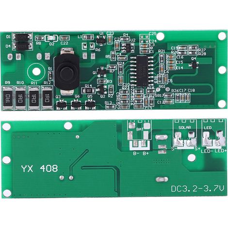 Carte de circuit imprimé pour module de commande de lampe solaire, radar à micro-ondes, induction, avec interrupteur 3,2 V/3,7 V (1/5)