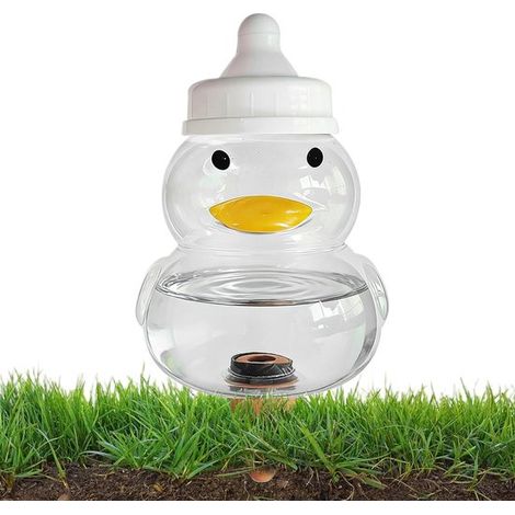 Sphère d'arrosage automatique en forme de canard (500 ml) – Arroseur ludique avec embout en terre cuite, fournit de l'eau jusqu'à 6 jours (1/5)