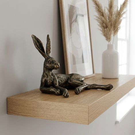 Bronzed Lounging Hare Ornament (1/2)