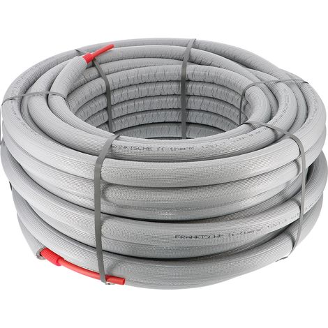 Tube PER gainé isolé rouge Ø20 - longueur 50 m