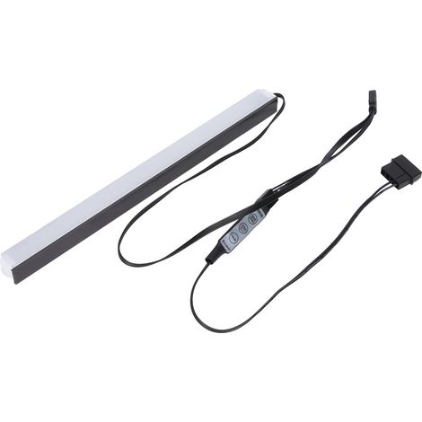 12V Mehrfarbige Acryl-LED-Lampe mit 4-poligem Magnetstreifen und manueller Fernbedienung für PC-Gehäuse, 35 cm