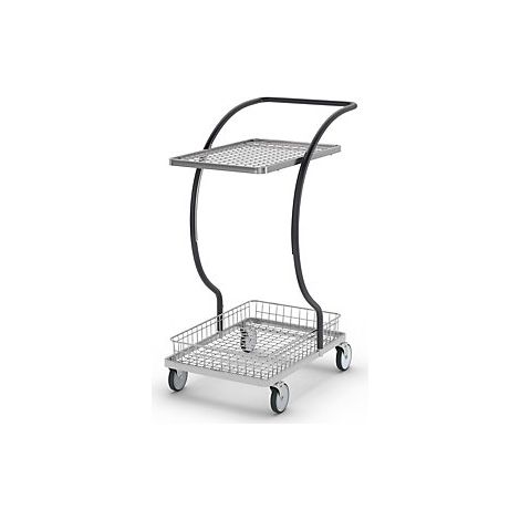 Carrito de supermercado y mesa rodante C-LINE  con 1 piso de (1/5)