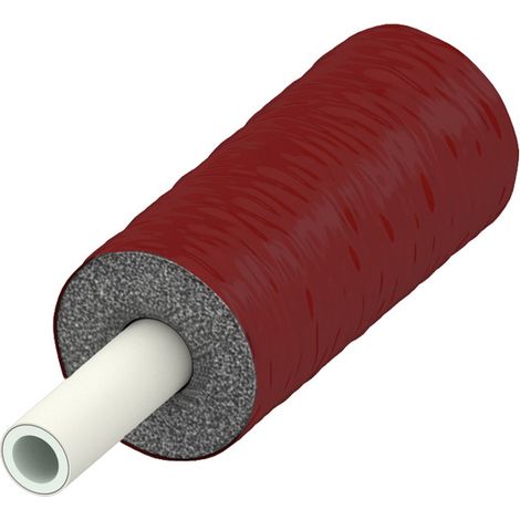 Tece flex Verbundrohr Pe-Xc/Ai/Pe-Rt vorgedämmt, RS 26, rot, Dimension 20mm (1/2)