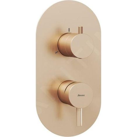 Ravak Espirit - Mitigeur encastré 3 appareils, or rose brossé X070357 (1/3)
