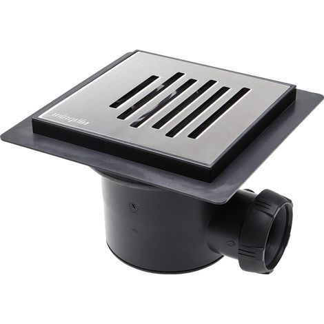 Wirquin 30723995 - Piletta per pavimenti in muratura Venisio, orizzontale, cromato, grigio e nero