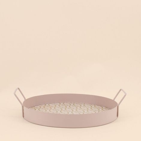 Plateau rond à motifs avec poignées 30cm (1/5)