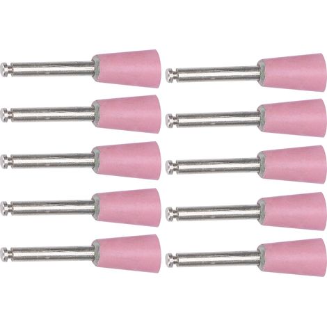 10 pièces Fraises de Polissage Dentaire Basse Vitesse, Ensemble de Fraises Meuleuses en Forme de Coupe Rose pour Dentiste (1/5)