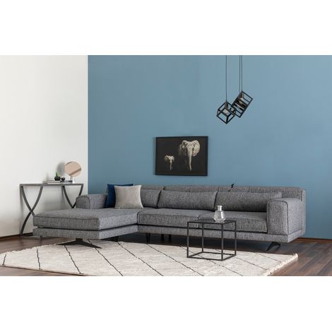 Ecksofa links Jivago Grau