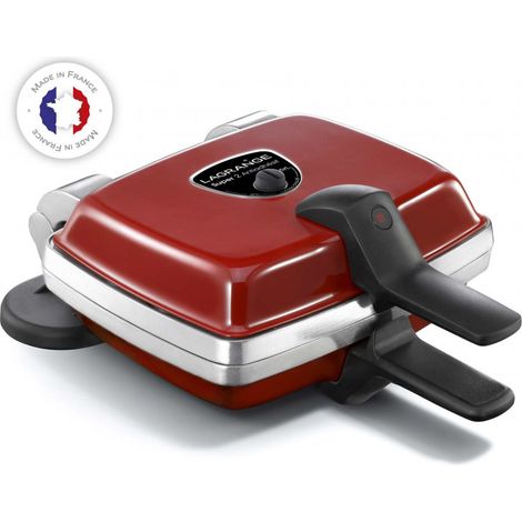 Gaufrier réversible 1000W – 6 gaufres en forme de coeur – Plaques en fonte d'aluminium antiadhésives – 39514 – Lagrange