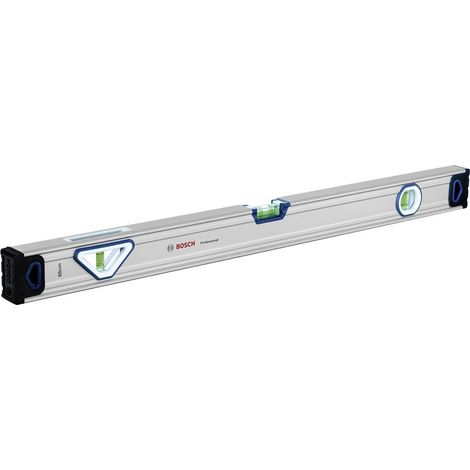 Bosch – Niveau à bulle 600 mm 1600A01V3Y – Précision 0.5 mm/m – Construction en aluminium – Pour chantiers humides