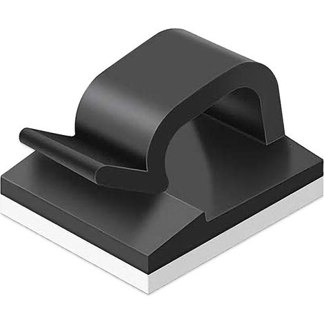 Clip de rangement de câble en plastique noir 14148mm pour guirlandes lumineuses (1/4)