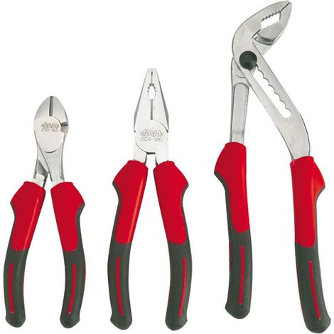 Juego de 3 alicates de doble cara (multidentadura, universal y de corte) SAM - 209J3