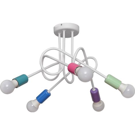 Helam OXFORD Plafonnier semi-encastré à bras multiples Blanc, Multicolore 60 cm