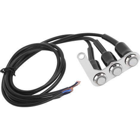 Interruptor iluminado para motocicleta con botón de encendido/apagado impermeable IP65 para faro, bocina e intermitentes.