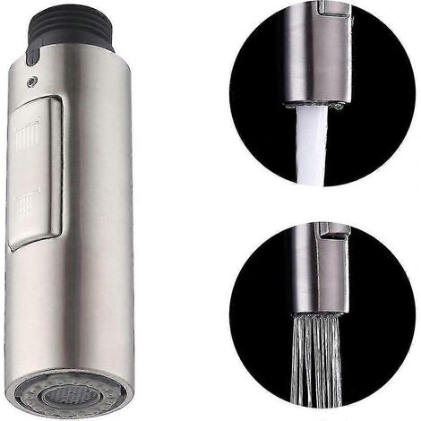 Embouts de robinet de cuisine de rechange, douchette universelle G1/2, tête de robinet amovible en acier inoxydable Sus304 brossé, Pfs200-bs f20241122111 (1/4)