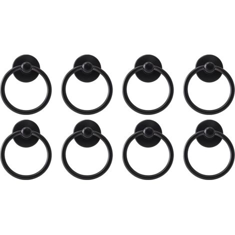 Poignée De Tiroir - Anneau Rond En Alliage De Zinc Et Fer - Pour Armoire Cuisine Placard Commode - 8 Pièces