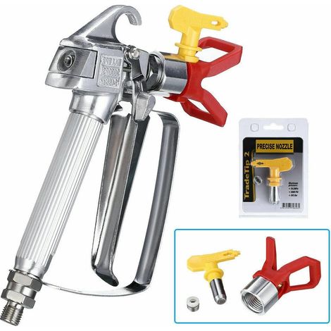 Airless paint spray gun, high pressure 3600 psi, 517 swivel nozzle with spray tip and nozzle seat tool (1/5)