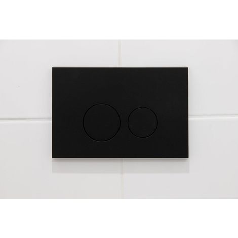 FugaFlow Eccelente Press Plaque de commande DualFlush pour bâti-support Geberit UP320 Métal Rond Noir mat (1/5)