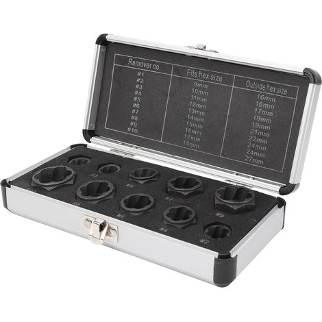 10 Pièces Extracteur de Boulons Cassés en Alliage d'Aluminium - Kit de Désincrustation pour Écrous Endommagés (1/5)