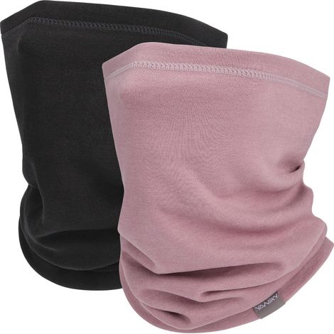 Schlauchschal Winddicht Multifunktionstuch Damen Herren Schwarz+Rosa (1/5)