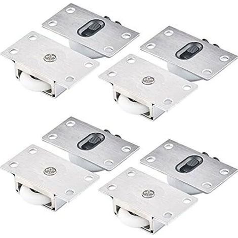 4 Pairs Cabinet Roller Wheels Sliding Door Roller Wheels Sliding Cupboard Casters Cabinet Door Roller Door Roller for Cupboard Window (1/4)