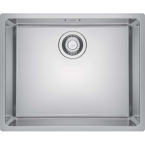 Franke – Évier 1 bac en acier inoxydable MRX 110-50 – Montage sous plan – Dimensions 540x440 mm – Trop-plein caché – Bonde à panier 3 1/2“