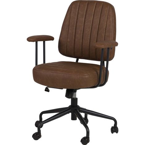 Verstellbarer brauner Schreibtischstuhl 65x68x97/103 cm (1/5)