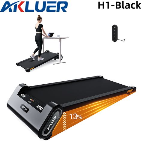 Akluer H1-Schwarzes Laufband 10040cm, 4–13% Steigung, 2,5 PS Motor, geräuscharm, ideal für Haustiere, Fitnessgeräte, Laufband, Walking, Joggen, Homeoffice, Fitnessstudio