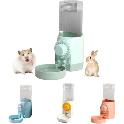 Fuente de agua para conejos, fuente de agua para cobayas de 500 ml, fuente de agua automática colgante, cobayas, erizos y hurones (verde) (1/4)
