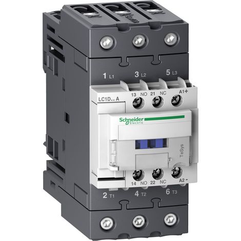 Contacteur de puissance TeSys Deca 65 A triphasé 24 V CC 1 NO 1 NF (EVK) LC1D65ABD