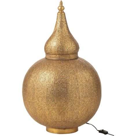 Lampe orientale dorée en métal ambiance féerique aladin - Doré effet oriental ajouré (1/5)