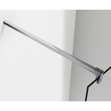 Barre de fixation en aluminium chromé AICA sanitaire barre de douche 900mm (1/5)