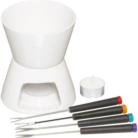 Kitchen Craft Set fonduta al cioccolato con quattro forchette (1/5)