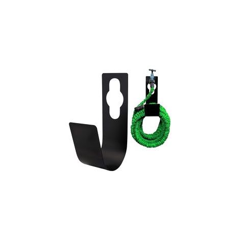 Support de tuyau extensible – en fer durable, peu encombrant et résistant aux intempéries, pour tuyaux de 7,5 à 30 m de long, support de robinet 21,5 x 11,7 x 7,5 cm