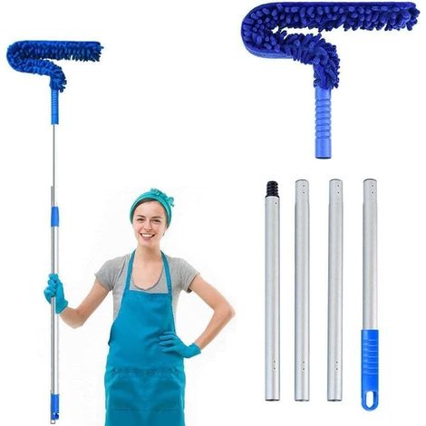 1,4 m Pleine longueur Amovible Lavable Portable Évolutif Plumeau Ventilateur domestique Réglable Plafond A X0Z7 Brosse à poussière Nettoyage (1/5)