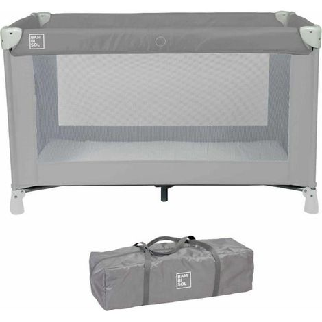 Bambisol Reisebett 120 x 60 cm Grau Komfortabel Baby