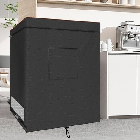 Housse de protection noire pour congélateur, coffre de congélation, housse imperméable Oxford 210D pour réfrigérateur, 71,12 x 58,42 x 86,36 cm (1/5)