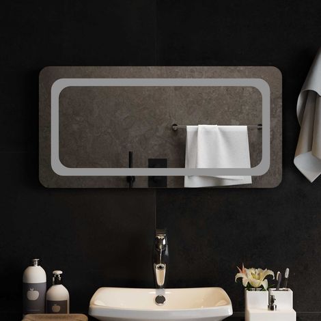 Teenpull – LED-Badezimmerspiegel Transparent 80 x 40 cm Gehärtetes Glas (1/5)