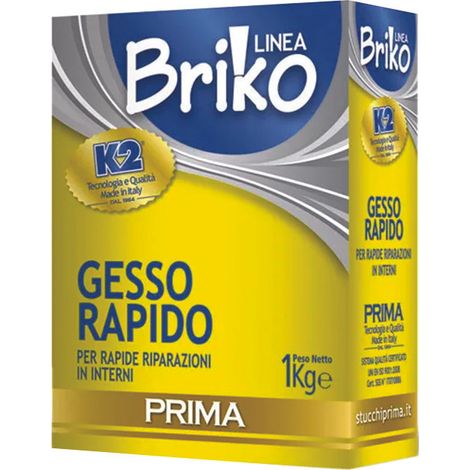 GESSO RAPIDO BIANCO A PRESA RAPIDA 1 KG PRIMA LINEA BRIKO (1/4)