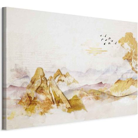 Gemälde - Goldene Berge (1-teilig) breit