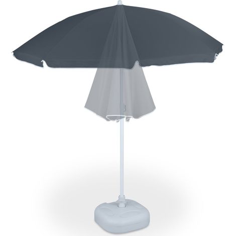 Parasol réglable en hauteur 180 cm design classique terrasse jardin 193 x 180 x 111 cm en polyester gris (1/5)